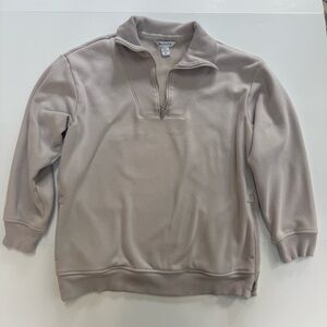 Athleta Women's Cozy Karma 1/4 Zip Pullover  Sweatshirt  Size M Abalone